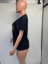 Load image into Gallery viewer, Letter Print O Neck Loose T Shirt
