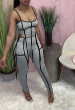 Load image into Gallery viewer, Colorful Ribbon Zipper Camisole And Pants Two Piece Set
