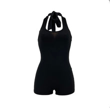 Load image into Gallery viewer, Solid Color Sleeveless Tie Up Romper
