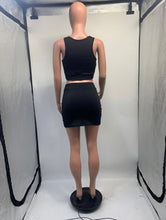 Load image into Gallery viewer, Solid Print Tank Top And Skirt 2 Piece Set
