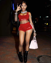 Load image into Gallery viewer, Fashion Sports Print Top Shorts Two Piece Set
