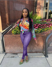 Load image into Gallery viewer, Fashion Print Long Sleeve Shirt Two Piece Pants Set
