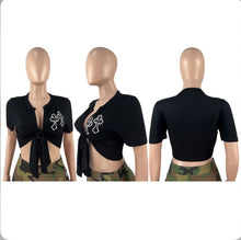 Load image into Gallery viewer, Plus Size Fashion Lace Up Top
