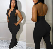Load image into Gallery viewer, Solid Halter Backless Jumpsuit
