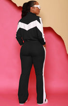 Load image into Gallery viewer, Casual Patchwork Long Sleeve Zipper Sport Loose Two Piece Set
