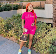Load image into Gallery viewer, Letter Print T Shirt And Shorts Two Piece Sets
