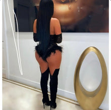 Load image into Gallery viewer, Sexy Sequin Feather Splicing Bodysuit
