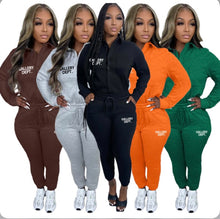 Load image into Gallery viewer, Plush Sweatshirt Shirt Neck Single-breasted Button Casual Suit
