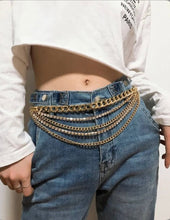 Load image into Gallery viewer, Personality Multi-layer Metal Waist Chain

