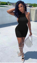 Load image into Gallery viewer, Solid Halter Backless Romper
