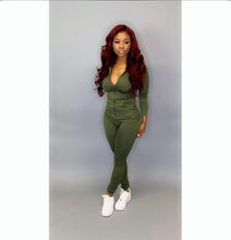Load image into Gallery viewer, Solid Hooded Zipper Long Sleeve 2 Piece Suits
