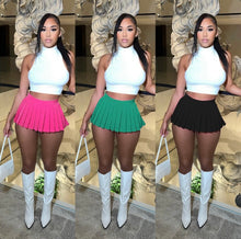 Load image into Gallery viewer, Solid Color Sexy Mini Pleated Skirt
