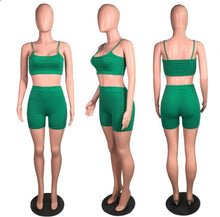 Load image into Gallery viewer, Solid Cami Top And Shorts Two Piece Sets
