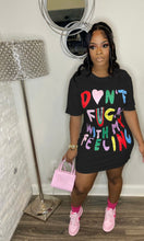 Load image into Gallery viewer, Plus Size Letter Print Short Sleeve Casual Dress

