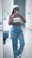 Load image into Gallery viewer, Casual Denim Hole Jeans
