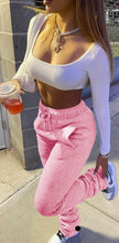Load image into Gallery viewer, Plus Size Solid Casual Drawstring Sweatpants
