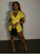 Load image into Gallery viewer, Solid Short Sleeve Pocket Tight Romper
