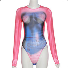 Load image into Gallery viewer, Fashion Print Slim Long Sleeve Bodysuits
