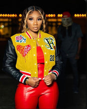 Load image into Gallery viewer, Plus Size Fashion Print Long Sleeve Baseball Jacket
