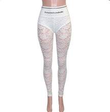 Load image into Gallery viewer, Fashion Lace Sexy Letter Printed High Waist Skinny Pencil Pants (without bodysuit)

