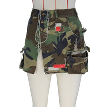Load image into Gallery viewer, Fashion Camouflage Mini Skirts

