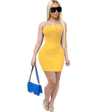 Load image into Gallery viewer, Plus Size Sexy Strapless Bodycon Mini Dress
