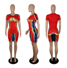 Load image into Gallery viewer, Plus Size Sexy Fashion Tight Print Mini Dress
