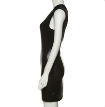 Load image into Gallery viewer, Sexy Slim Solid Color Slant Shoulder Sleeveless Hip Dress
