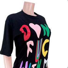 Load image into Gallery viewer, Letter Print O Neck Casual T-Shirt Dress
