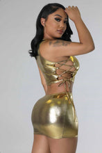 Load image into Gallery viewer, Sexy Bandage Crop Tops And Skirt Two Piece Set
