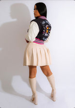 Load image into Gallery viewer, Plus Size Fashion Print Rib Patchwork Baseball Jackets
