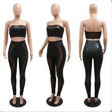Load image into Gallery viewer, Sexy Tight Splice Wrap Top + Pants Two Piece Sets
