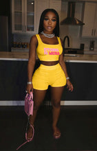 Load image into Gallery viewer, Letter Print Tank Top And Shorts Two Piece Set
