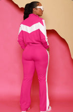 Load image into Gallery viewer, Casual Patchwork Long Sleeve Zipper Sport Loose Two Piece Set
