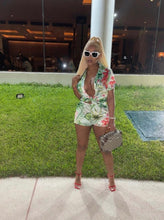 Load image into Gallery viewer, Fashion Printed Bandage Shirt And Shorts 2 Piece Set
