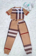 Load image into Gallery viewer, Fashion Stripe Crop Tops Slim Two Pants Piece Set
