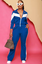 Load image into Gallery viewer, Casual Patchwork Long Sleeve Zipper Sport Loose Two Piece Set
