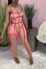 Load image into Gallery viewer, Colorful Ribbon Zipper Camisole And Pants Two Piece Set
