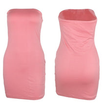 Load image into Gallery viewer, Plus Size Sexy Strapless Bodycon Mini Dress
