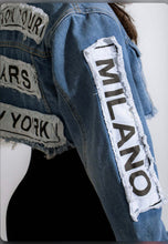 Load image into Gallery viewer, A Denim Ripped Cropped Jacket

