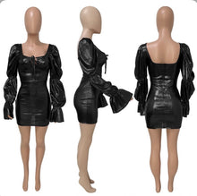 Load image into Gallery viewer, Sexy Puff Sleeve Square Collar Club Dresses
