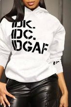 Load image into Gallery viewer, Plus Size Letter Print Hooded Casual Sweatshirt
