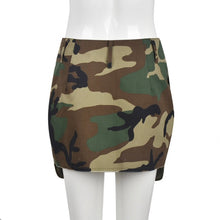 Load image into Gallery viewer, Casual Camo Print Pockets Mini Skirt(Without Bag
