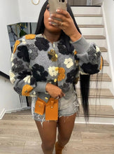 Load image into Gallery viewer, Flower Single-breasted Long Sleeve Coats
