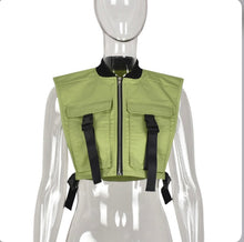 Load image into Gallery viewer, Trendy Sleeveless Zipper Buckle Top
