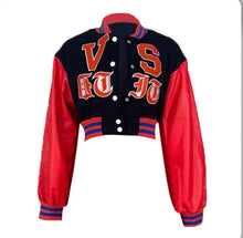 Load image into Gallery viewer, Fashion Letter Print Loose Short Baseball Jacket
