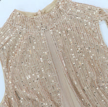 Load image into Gallery viewer, Sexy Hollow Out Sequin Tassel Mini Dress
