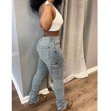 Load image into Gallery viewer, Denim Low-Waist Skinny Jeans Pants
