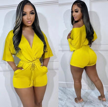 Load image into Gallery viewer, Solid Color Sexy V Neck Romper
