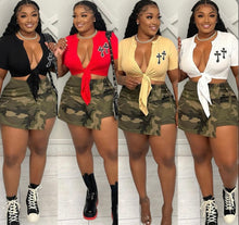 Load image into Gallery viewer, Fashion Camouflage Print Culottes
